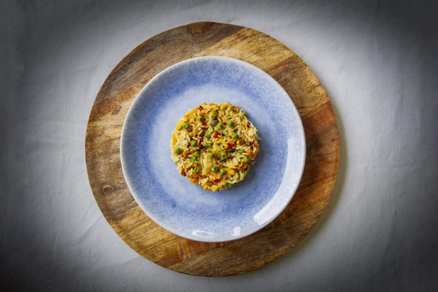 Arroz de coisas vegetariano