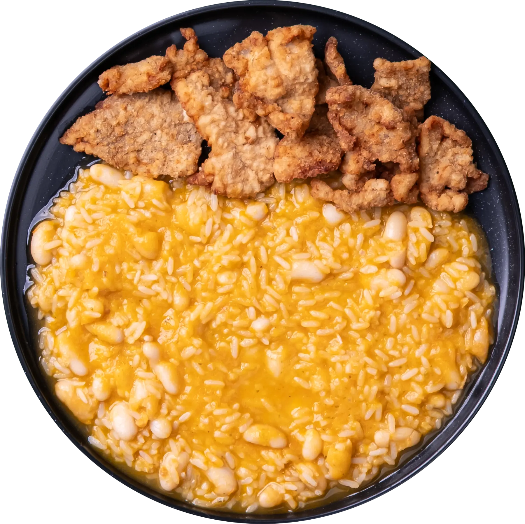 Panados de Peru com Arroz de Feijão